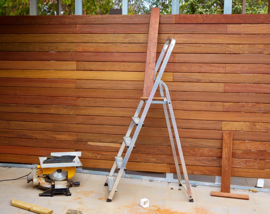 wood fence installation