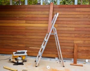 wood fence installation
