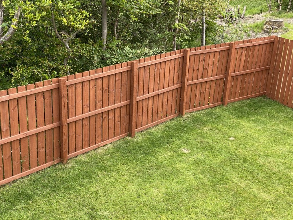 Wooden garden fence