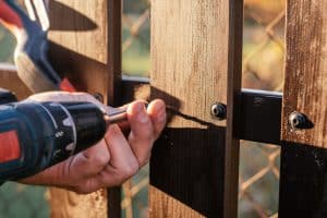 reconstructing wooden fence