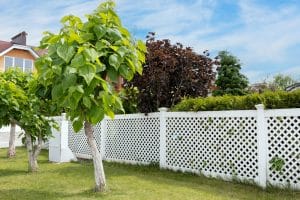 white plastic fence